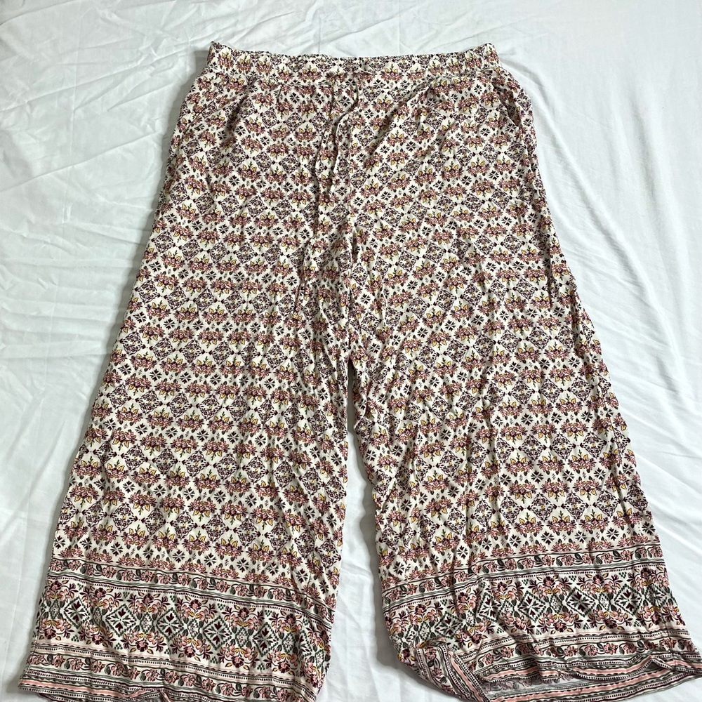 Torrid Womens Pull-On Wide Leg Floral High Rise Pants - Picture 7 of 12